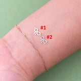 NEW Bow Ribbon Connector Permanent Jewelry Connector or Charm - 14kt gold filled or Sterling Silver - Made in the USA