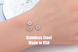 Zodiac Disc- Stainless Connector- Permanent Jewelry Connectors- Polished Stainless Steel - Made in the USA