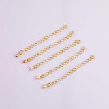 4pc chain extender Gold PVD Ion Plated silver charm bar charms for bracelets and necklaces