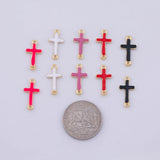 Enamel Cross Charm 18K Gold pvd charms - Tarnish Resistant LLL