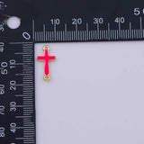 Enamel Cross Charm 18K Gold pvd charms - Tarnish Resistant LLL