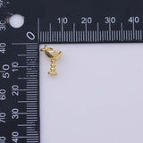 Wine glass Charm 18K Gold PVD charms - Tarnish Resistant LLL