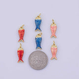 Enamel Fish Charm 18K Gold PVD charms - Tarnish Resistant LLL