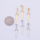 Sword Charm 18K Gold PVD charms - Tarnish Resistant LLL