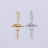 Angel cross Charm 18K Gold PVD charms - Tarnish Resistant LLL