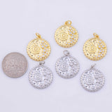 Round Snail Charm 18K Gold PVD charms - Tarnish Resistant LLL