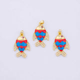 Fish Charm 18K Gold PVD charms - Tarnish Resistant LLL