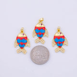 Fish Charm 18K Gold PVD charms - Tarnish Resistant LLL
