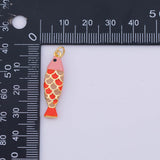 Fish Enamel Charm 18K Gold PVD charms - Tarnish Resistant LLL