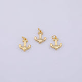 3D anchors Charm 18K Gold PVD charms - Tarnish Resistant LLL