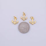 3D anchors Charm 18K Gold PVD charms - Tarnish Resistant LLL
