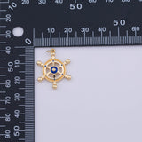 Ship's Helm Charm 18K Gold PVD charms - Tarnish Resistant LLL