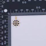 Ship's Helm Charm 18K Gold PVD charms - Tarnish Resistant LLL
