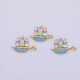 Boat Charm 18K Gold PVD charms - Tarnish Resistant LLL