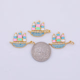 Boat Charm 18K Gold PVD charms - Tarnish Resistant LLL