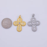 Cross Charm 18K Gold PVD charms - Tarnish Resistant LLL