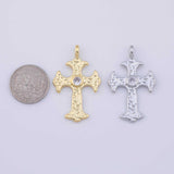 Cross 41x25mm Charm 18K Gold PVD charms - Tarnish Resistant LLL