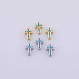 Cross 8x12mm Charm 18K Gold PVD charms - Tarnish Resistant LLL