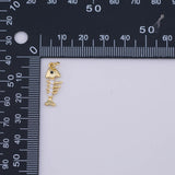 Fish skeleton Charm 18K Gold PVD charms - Tarnish Resistant LLL