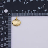 Clam shell sea shell Charm 18K Gold PVD charms - Tarnish Resistant LLL