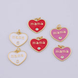 Heart Enamel Charm 18K Gold PVD charms - Tarnish Resistant LLL