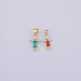 Boy Girl Charm 18K Gold PVD charms - Tarnish Resistant LLL