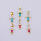 Boy Girl Charm 18K Gold PVD charms - Tarnish Resistant LLL