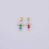 Boy Girl Charm 18K Gold PVD charms - Tarnish Resistant LLL