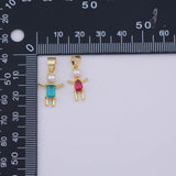 Boy Girl Charm 18K Gold PVD charms - Tarnish Resistant LLL