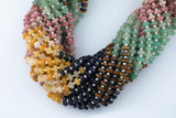 Multi Gemstone Roundel Faceted Discs Beads 6-7mm 15.5" Strand