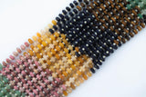 Multi Gemstone Roundel Faceted Discs Beads 6-7mm 15.5" Strand
