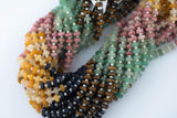 Multi Gemstone Roundel Faceted Discs Beads 6-7mm 15.5" Strand