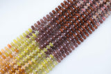 Multi Gemstone Roundel Faceted Discs Beads 6-7mm 15.5" Strand