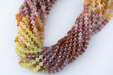 Multi Gemstone Roundel Faceted Discs Beads 6-7mm 15.5" Strand