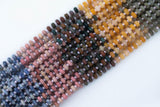 Multi Gemstone Roundel Faceted Discs Beads 6-7mm 15.5" Strand