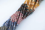 Multi Gemstone Roundel Faceted Discs Beads 6-7mm 15.5" Strand