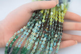 Multi Gemstone Cube Beads 4-5mm 15.5" Strand