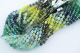 Multi Gemstone Cube Beads 4-5mm 15.5" Strand