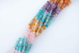 Multi Gemstone Cube Beads 4-5mm 15.5" Strand