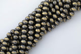 Navajo Pearl Pyrite Hematite Beads 8mm 10mm 12mm Natural Untreated 15.5" Strands Natural Hematite Loose Bead
