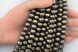 Navajo Pearl Pyrite Hematite Beads 8mm 10mm 12mm Natural Untreated 15.5" Strands Natural Hematite Loose Bead