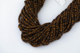 Natural Tiger eye Faceted Roundel Beads Size 4mm 15" Strand