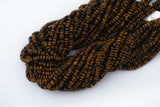 Natural Tiger eye Faceted Roundel Beads Size 4mm 15" Strand