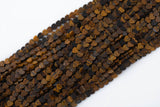 Natural Tiger Eye Heart Top Drilled Beads 6mm 15.5" Strand
