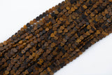 Natural Tiger Eye Heart Top Drilled Beads 6mm 15.5" Strand