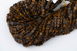 Natural Tiger Eye Heart Top Drilled Beads 6mm 15.5" Strand
