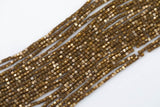 Golden Brown Mother of Pearl 3-4mm Heishi Beads 15.5" Strand Shell Beads