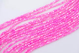 Fusia Pink Mother of Pearl 3-4mm Heishi Beads 15.5" Strand Shell Beads