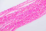 Fusia Pink Mother of Pearl 3-4mm Heishi Beads 15.5" Strand Shell Beads