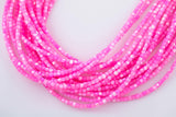 Fusia Pink Mother of Pearl 3-4mm Heishi Beads 15.5" Strand Shell Beads